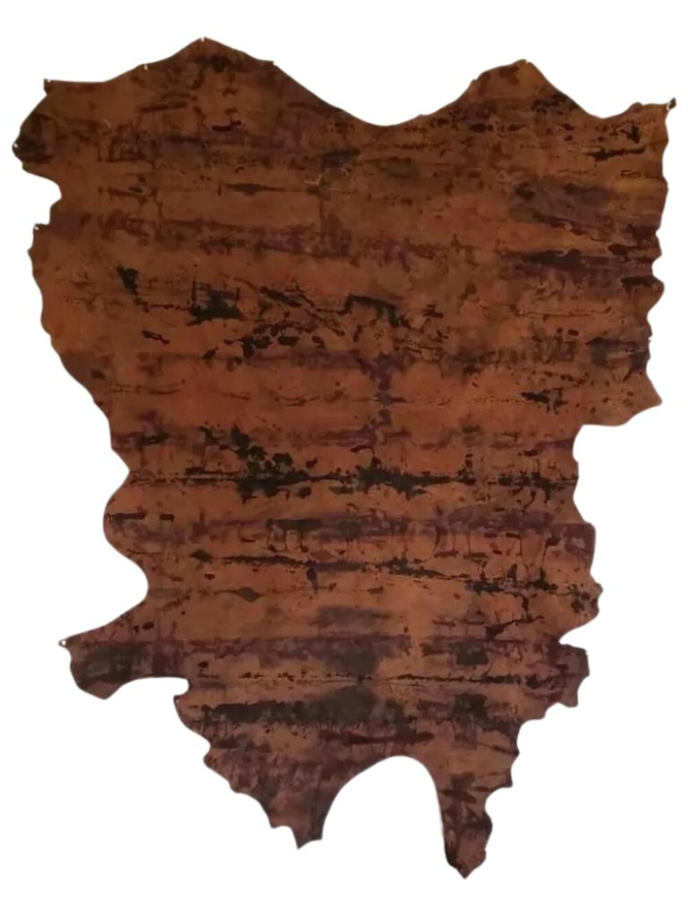 NEW Cowhide suede Leather Rug Brown Tan black gray cowboy western Painted tiedye
